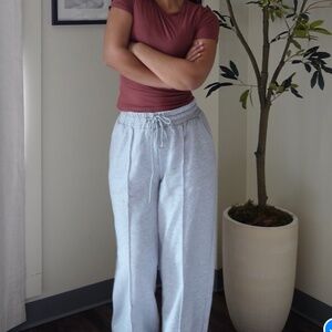 Grey boot cut sweatpants